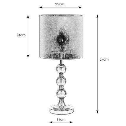 Markslöjd 108574 - Candeeiro de mesa OCTO 1xE27/40W/230V preto/dourada
