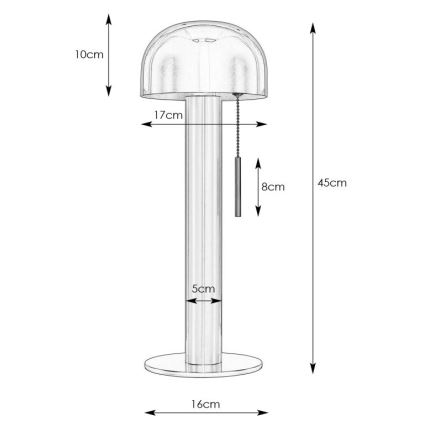 Markslöjd 108576 - Candeeiro de mesa COSTA 2xG9/18W/230V preto/dourada