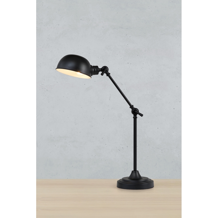 Markslöjd 108584 - Candeeiro de mesa PORTLAND 1xE27/40W/230V preto