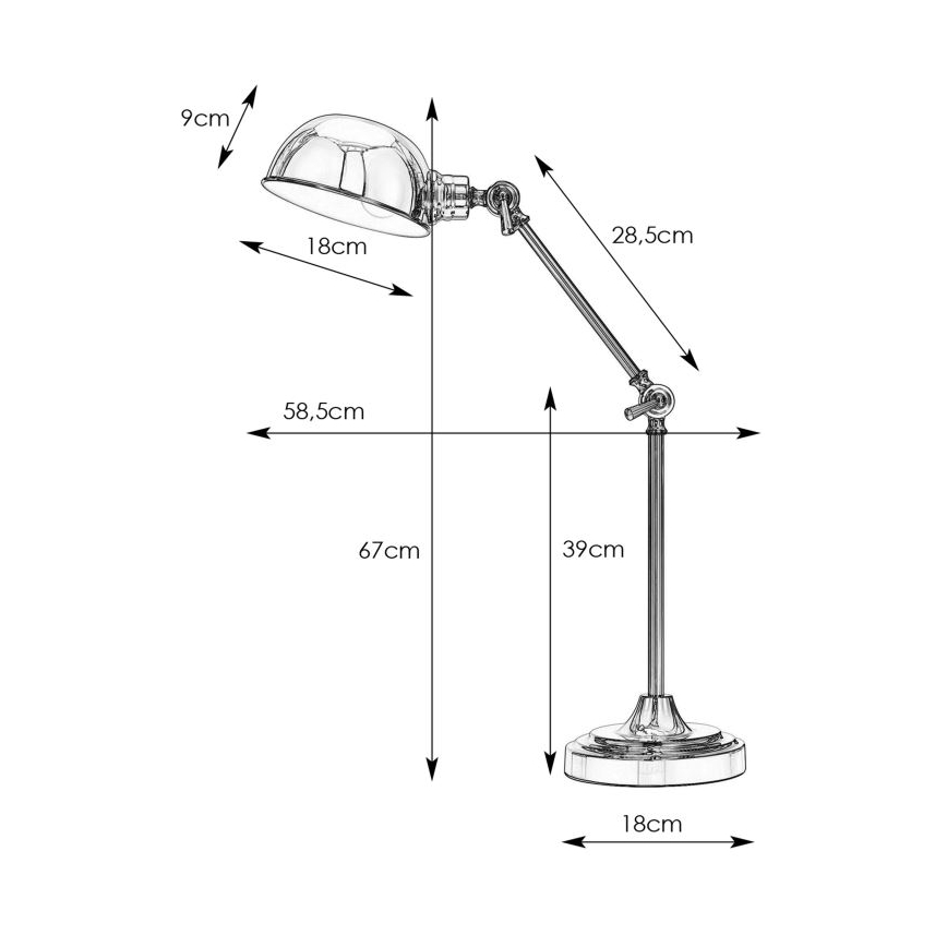 Markslöjd 108584 - Candeeiro de mesa PORTLAND 1xE27/40W/230V preto