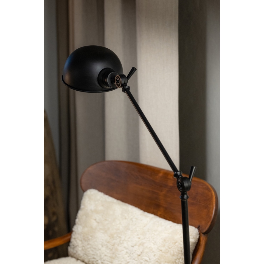 Markslöjd 108586 - Candeeiro de chão PORTLAND 1xE27/40W/230V preto