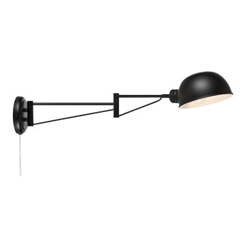 Markslöjd 108587 - Candeeiro de parede PORTLAND 1xE27/40W/230V preto