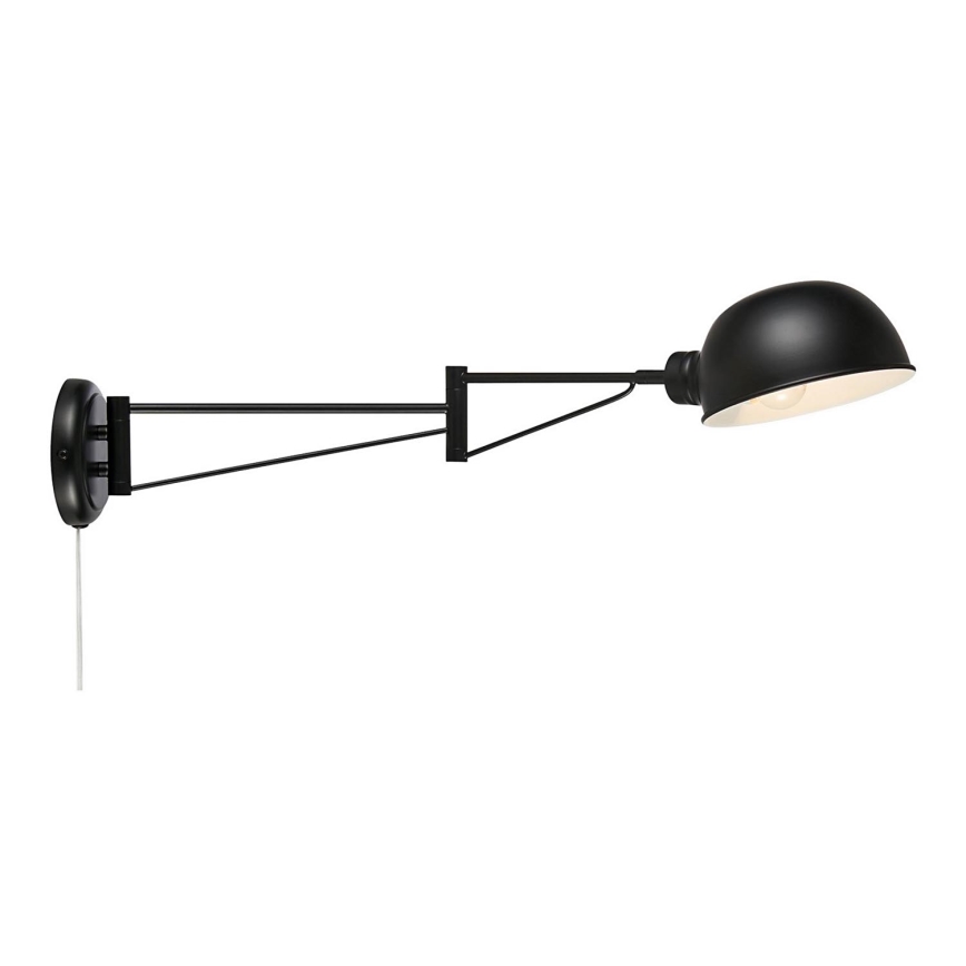 Markslöjd 108587 - Candeeiro de parede PORTLAND 1xE27/40W/230V preto
