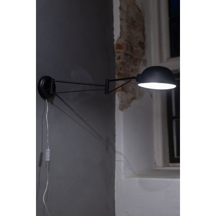 Markslöjd 108587 - Candeeiro de parede PORTLAND 1xE27/40W/230V preto