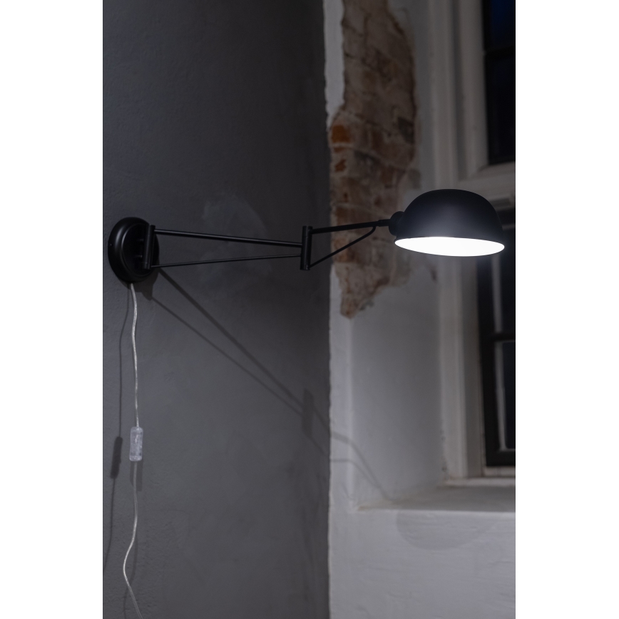Markslöjd 108587 - Candeeiro de parede PORTLAND 1xE27/40W/230V preto