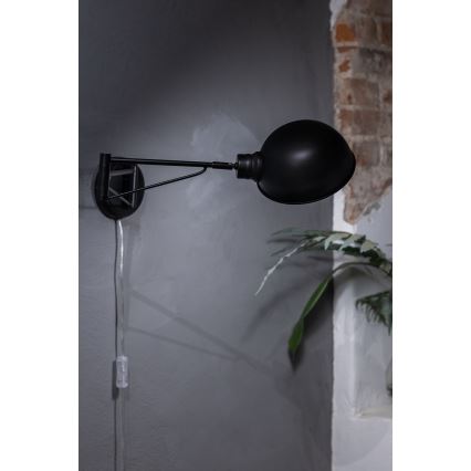 Markslöjd 108587 - Candeeiro de parede PORTLAND 1xE27/40W/230V preto