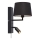 Markslöjd 108595 - LED Candeeiro de parede com USB COMO 1xE14/40W/230V + LED/3W preto