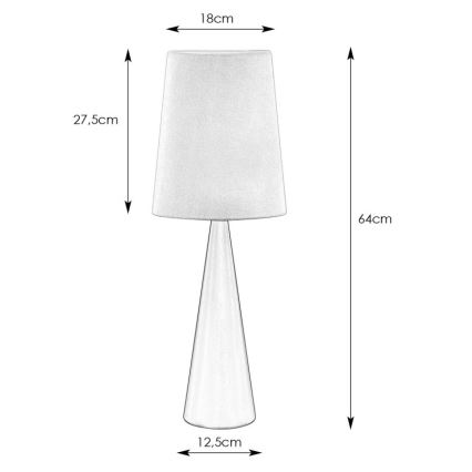 Markslöjd 108597 - Candeeiro de mesa CONUS 1xE14/40W/230V branco/preto