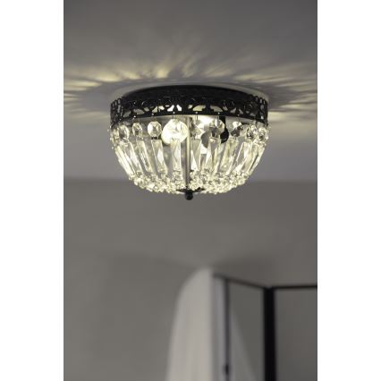 Markslöjd 108598 - Iluminação de teto ETIENNE 2xE14/40W/230V preto