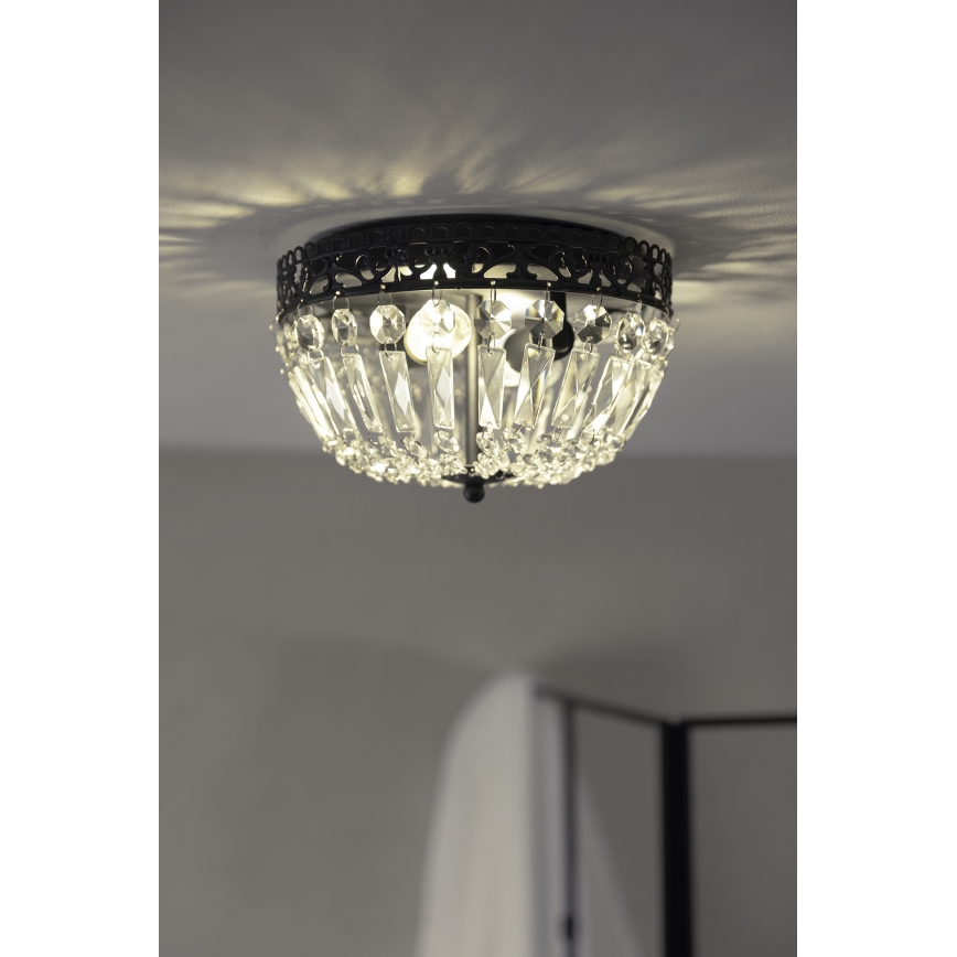 Markslöjd 108598 - Iluminação de teto ETIENNE 2xE14/40W/230V preto