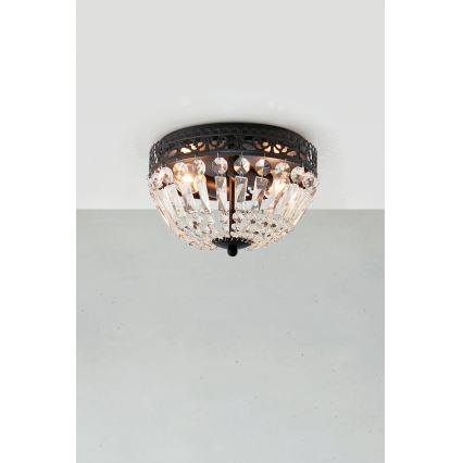 Markslöjd 108598 - Iluminação de teto ETIENNE 2xE14/40W/230V preto