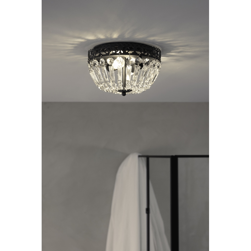 Markslöjd 108598 - Iluminação de teto ETIENNE 2xE14/40W/230V preto