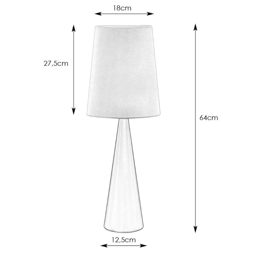 Markslöjd 108624 - Candeeiro de mesa CONUS 1xE14/40W/230V branco/cromado mate