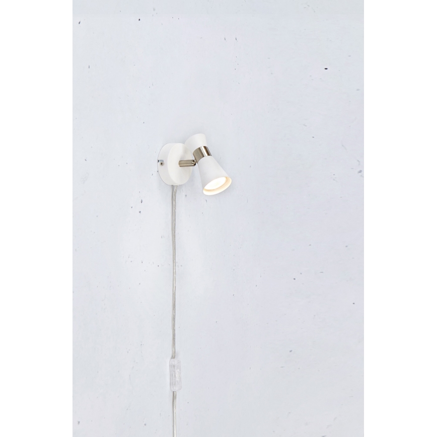 Markslöjd 108627- Foco de parede FOLIE 1xGU10/7W/230V branco/cromado mate