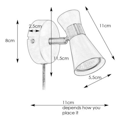 Markslöjd 108627- Foco de parede FOLIE 1xGU10/7W/230V branco/cromado mate
