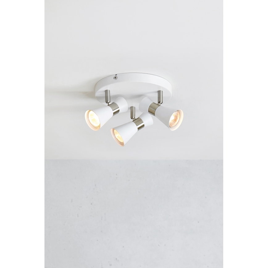 Markslöjd 108628 - Foco FOLIE 3xGU10/7W/230V branco/cromado mate