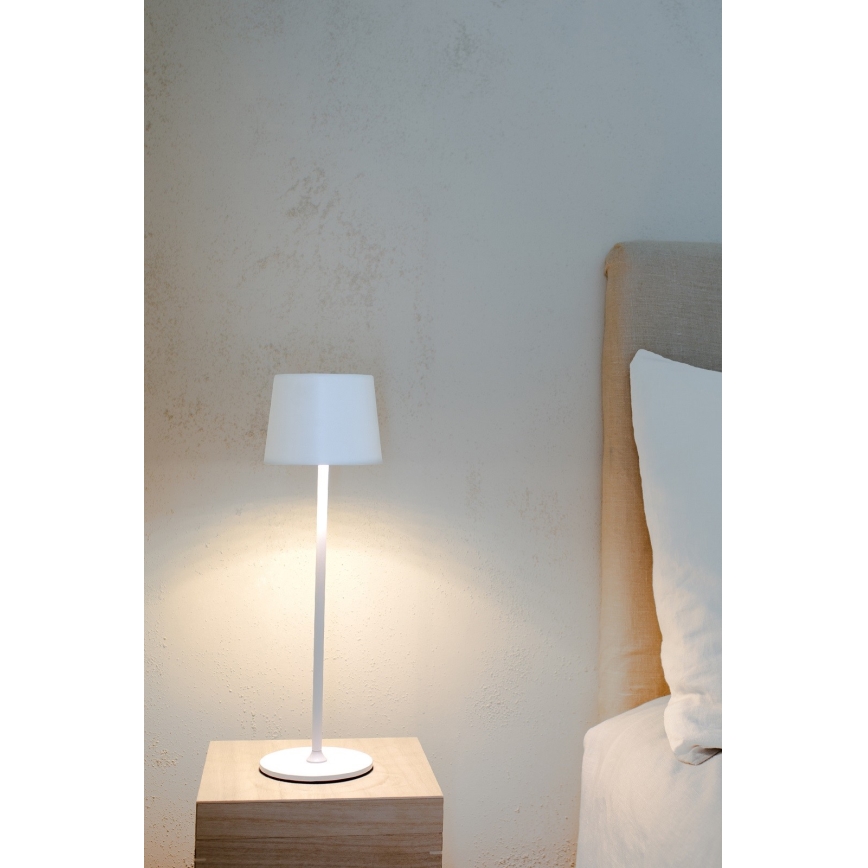 Markslöjd 108653- Candeeiro LED recarregável e regulável FIORE LED/2W/5V IP44 38cm branco