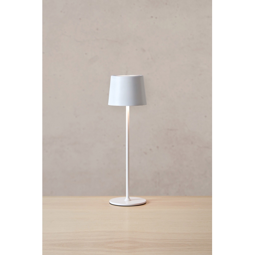 Markslöjd 108653- Candeeiro LED recarregável e regulável FIORE LED/2W/5V IP44 38cm branco