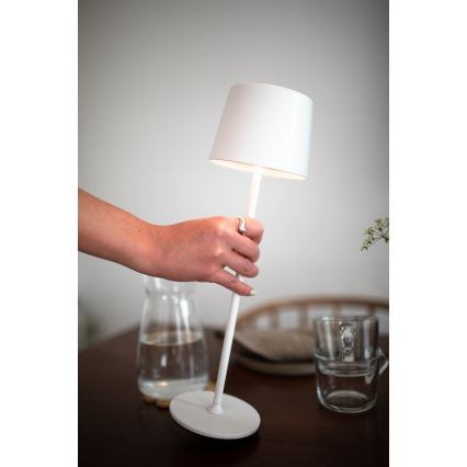 Markslöjd 108653- Candeeiro LED recarregável e regulável FIORE LED/2W/5V IP44 38cm branco
