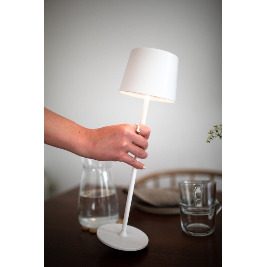 Markslöjd 108653- Candeeiro LED recarregável e regulável FIORE LED/2W/5V IP44 38cm branco