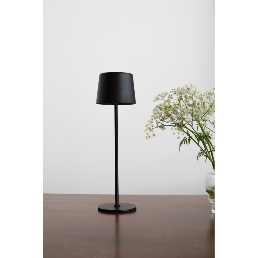 Markslöjd 108653- Candeeiro LED recarregável e regulável FIORE LED/2W/5V IP44 38cm preto