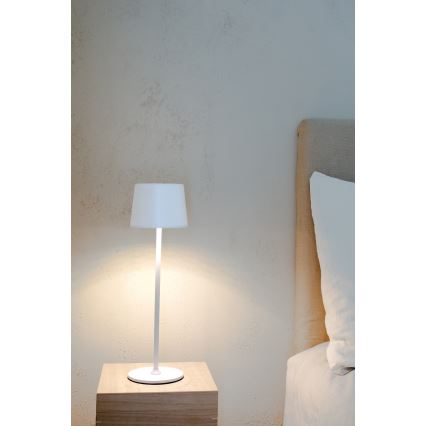 Markslöjd 108654 - Lâmpada recarregável LED dimmerizável FIORE LED/2W/5V IP44 38 cm branca