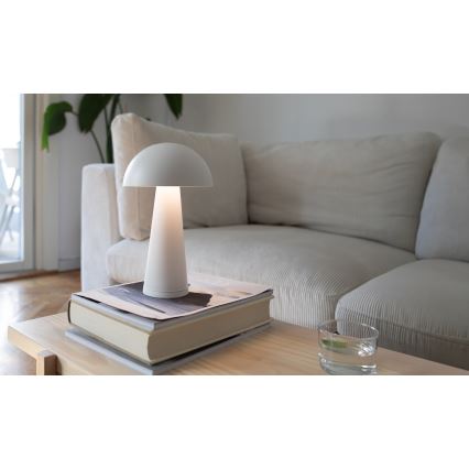 Markslöjd 108655 - Candeeiro LED recarregável e regulável FUNGI LED/1,5W/5V IP44 branco
