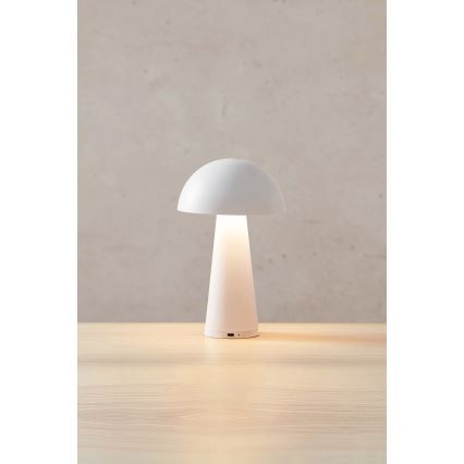 Markslöjd 108655 - Candeeiro LED recarregável e regulável FUNGI LED/1,5W/5V IP44 branco