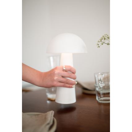Markslöjd 108655 - Candeeiro LED recarregável e regulável FUNGI LED/1,5W/5V IP44 branco