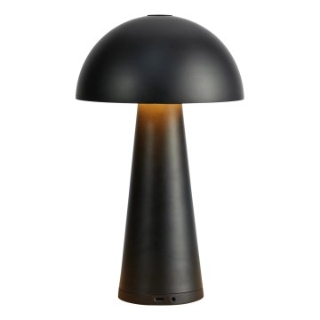 Markslöjd 108655 - Candeeiro LED recarregável e regulável FUNGI LED/1,5W/5V IP44 preto