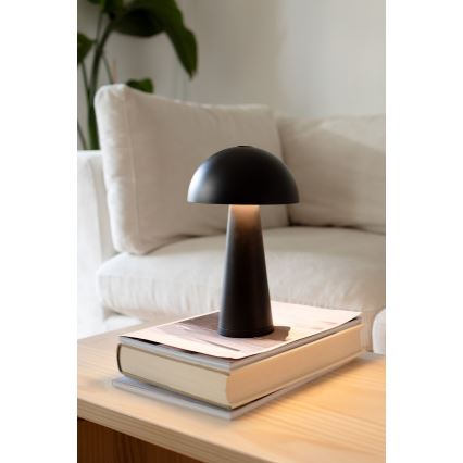 Markslöjd 108655 - Candeeiro LED recarregável e regulável FUNGI LED/1,5W/5V IP44 preto