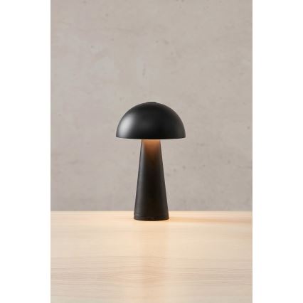 Markslöjd 108655 - Candeeiro LED recarregável e regulável FUNGI LED/1,5W/5V IP44 preto