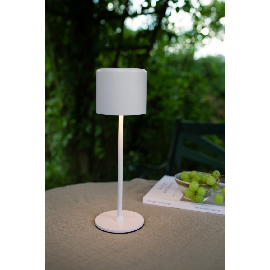 Markslöjd 108658 - Candeeiro recarregável com regulação de intensidade FILO LED/2W/5V IP44 30 cm branco