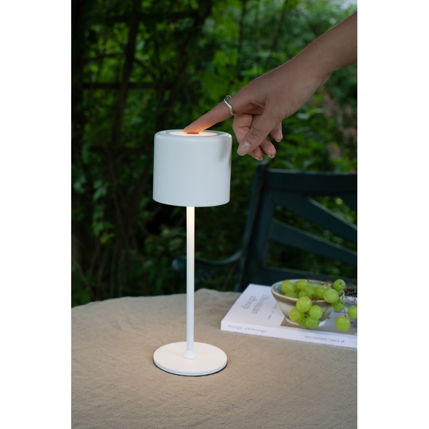Markslöjd 108658 - Candeeiro recarregável com regulação de intensidade FILO LED/2W/5V IP44 30 cm branco