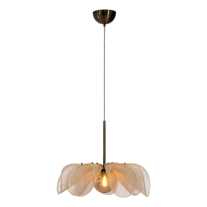 Markslöjd 108659 - Candeeiro suspenso STYRKA 1xE27/40W/230V diâmetro 63 cm bege