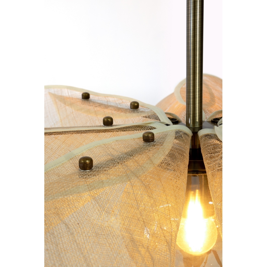 Markslöjd 108659 - Candeeiro suspenso STYRKA 1xE27/40W/230V diâmetro 63 cm bege