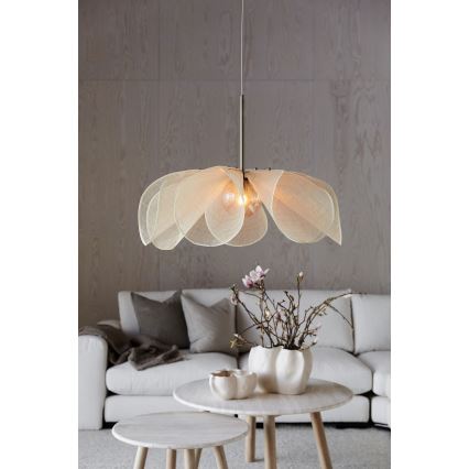 Markslöjd 108661 - Candeeiro suspenso STYRKA 1xE27/40W/230V diâmetro 75 cm bege