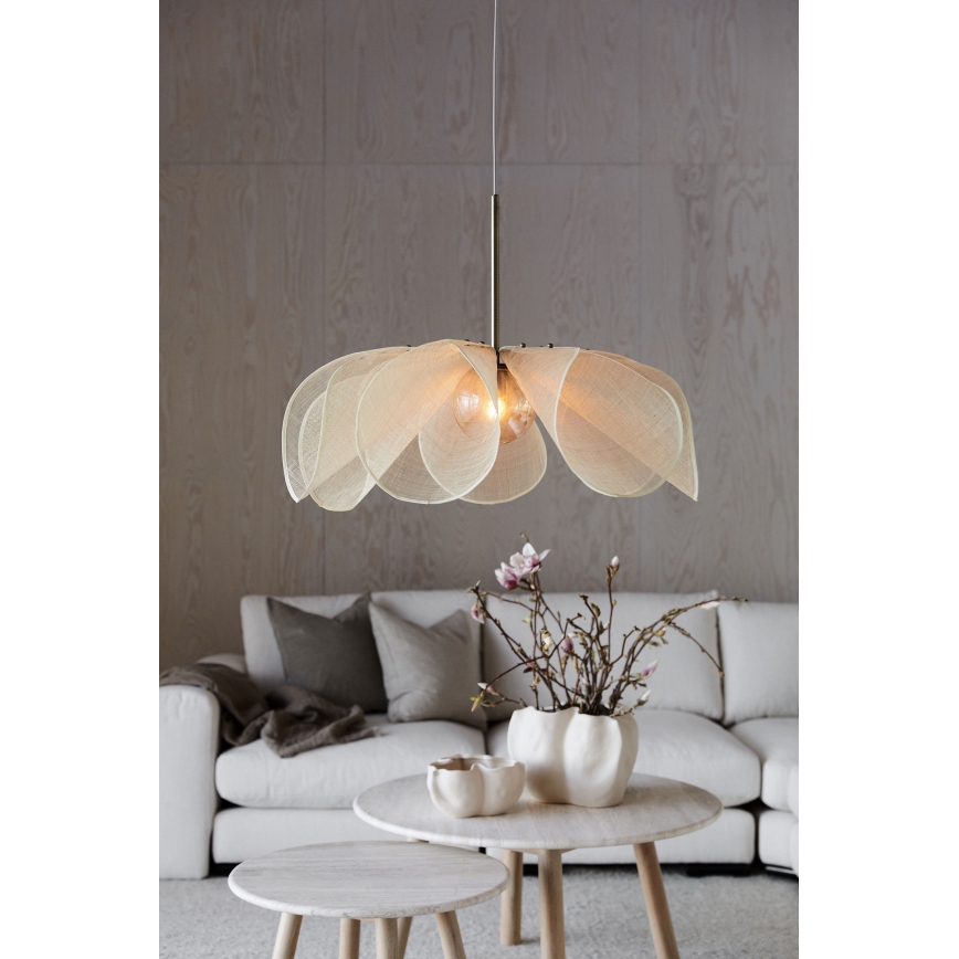Markslöjd 108661 - Candeeiro suspenso STYRKA 1xE27/40W/230V diâmetro 75 cm bege