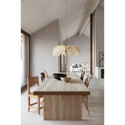 Markslöjd 108661 - Candeeiro suspenso STYRKA 1xE27/40W/230V diâmetro 75 cm bege