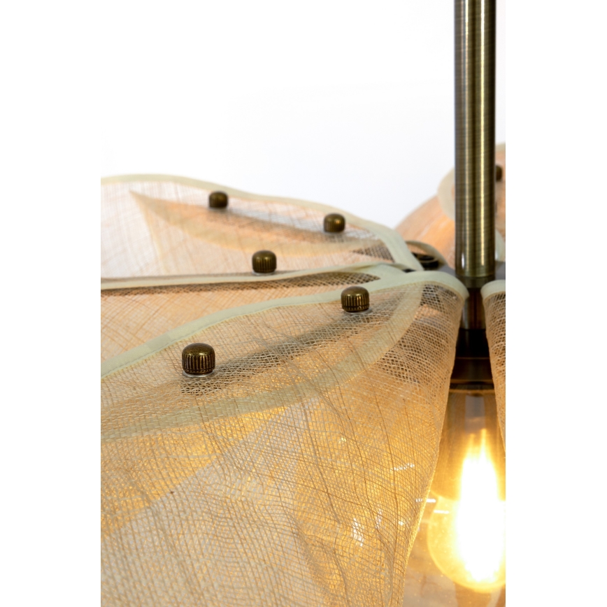 Markslöjd 108661 - Candeeiro suspenso STYRKA 1xE27/40W/230V diâmetro 75 cm bege