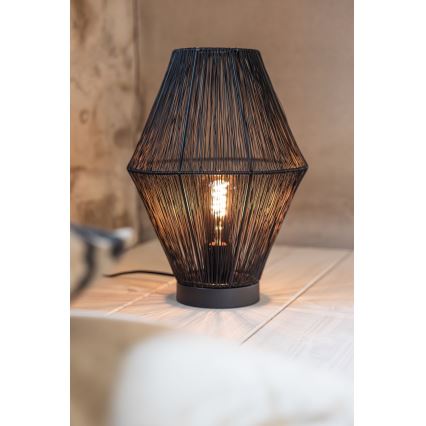 Markslöjd 108666 - Candeeiro de mesa CASA 1xE27/40W/230V preto