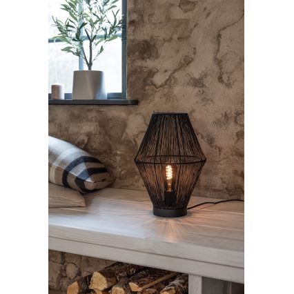 Markslöjd 108666 - Candeeiro de mesa CASA 1xE27/40W/230V preto