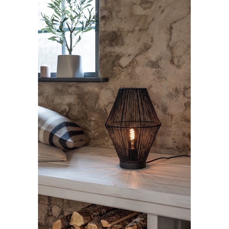 Markslöjd 108666 - Candeeiro de mesa CASA 1xE27/40W/230V preto