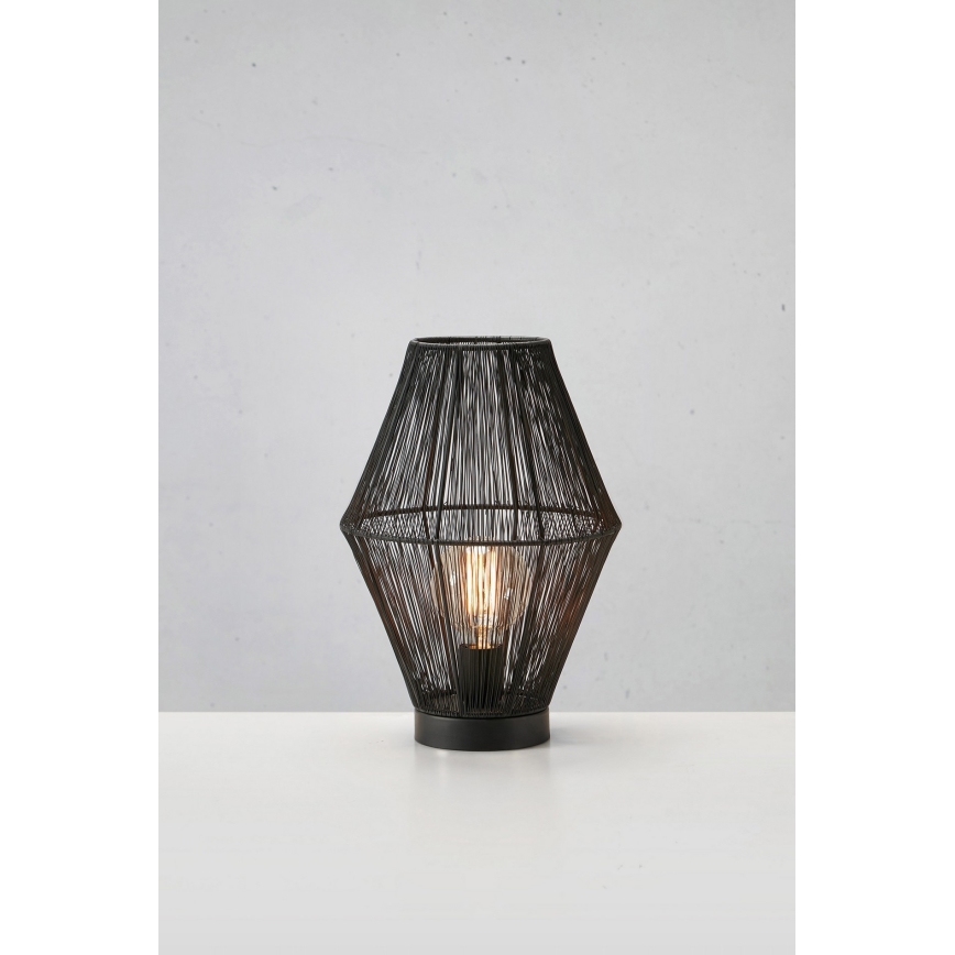 Markslöjd 108666 - Candeeiro de mesa CASA 1xE27/40W/230V preto