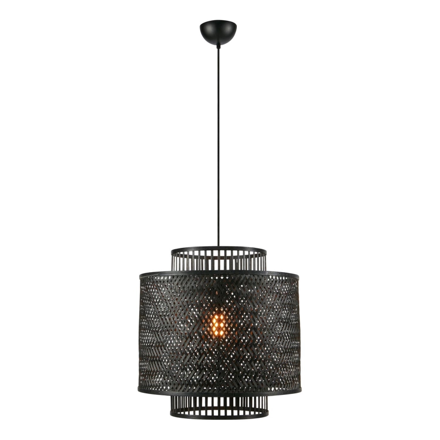Markslöjd 108676 - Candeeiro suspenso STRATI 1xE27/40W/230V preto/bambu