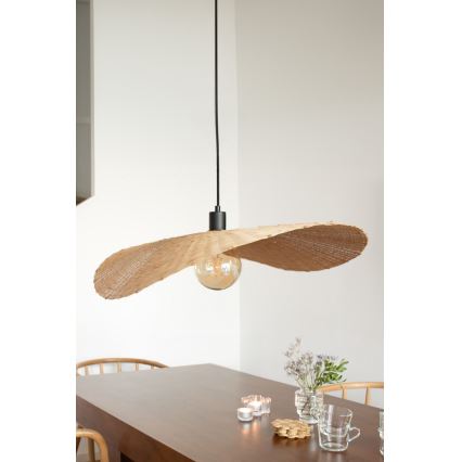 Markslöjd 108677 - Candeeiro suspenso RAYO 1xE27/40W/230V bege/bambu
