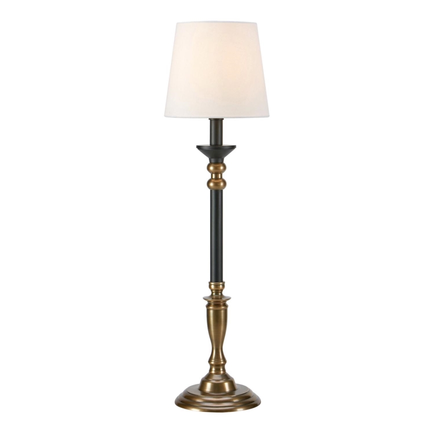 Markslöjd 108679 - Candeeiro de mesa GENT 1xE27/40W/230V latão/preto/branco