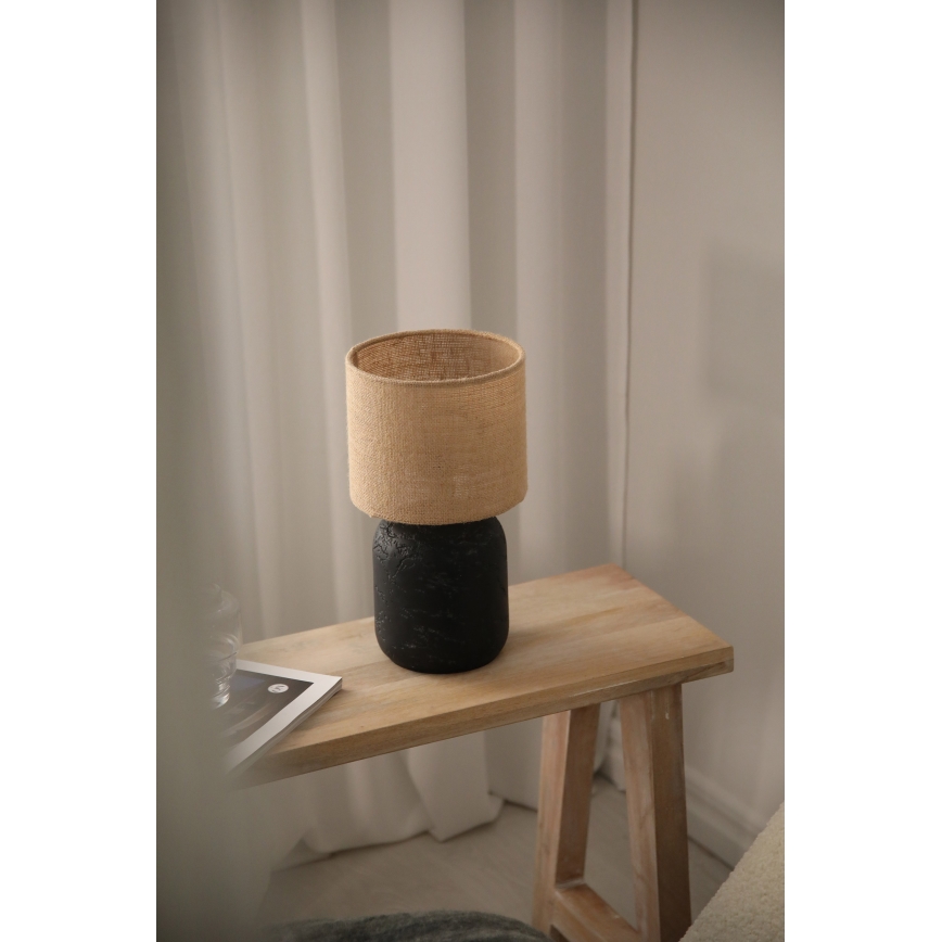 Markslöjd 108683 - Candeeiro de mesa MONTAGNA 1xE14/40W/230V 32 cm bege/preto