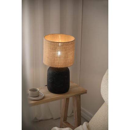 Markslöjd 108684 - Candeeiro de mesa MONTAGNA 1xE14/40W/230V 45 cm bege/preto