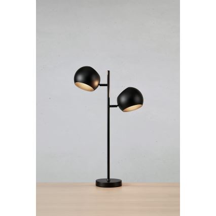 Markslöjd 108691 - Candeeiro de mesa EDGAR 2xE14/40W/230V preto